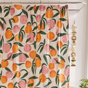 Urban Outfitters Allover Fruits Patterned Shower Curtain